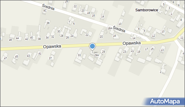 Samborowice, Opawska, 31, mapa Samborowice