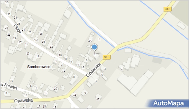 Samborowice, Opawska, 4, mapa Samborowice