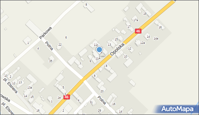 Sidzina, Opolska, 11B, mapa Sidzina