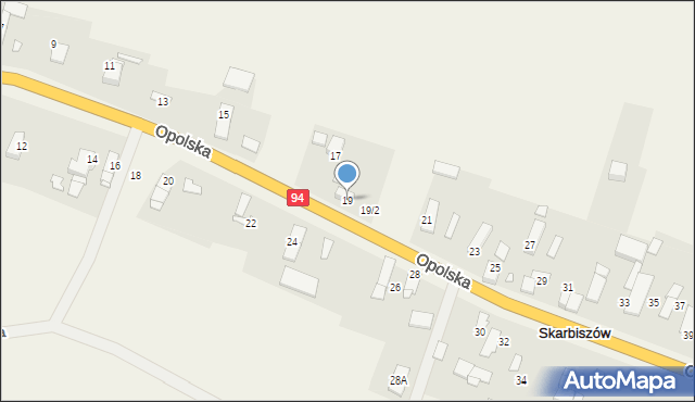 Skarbiszów, Opolska, 19, mapa Skarbiszów