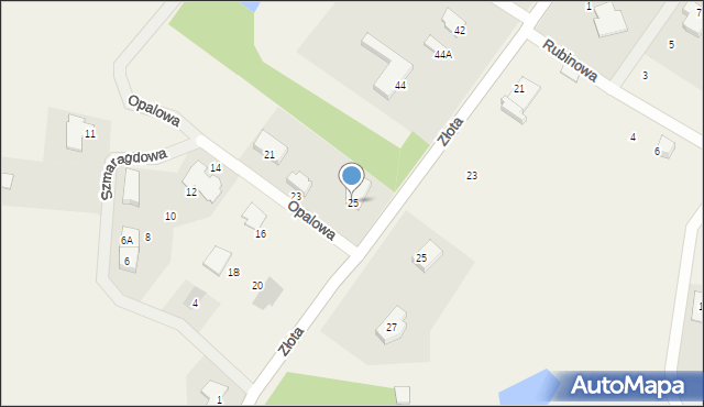 Sławoszewo, Opalowa, 25, mapa Sławoszewo