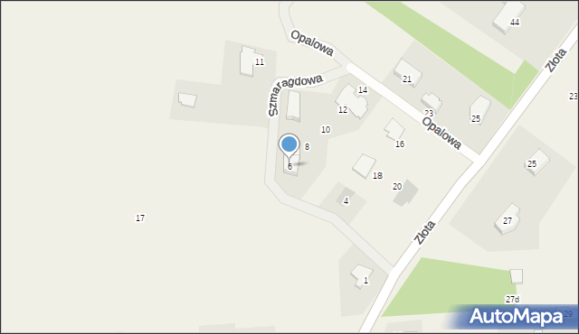 Sławoszewo, Opalowa, 6, mapa Sławoszewo