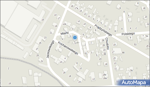 Środa Wielkopolska, Opielińskiego, 1, mapa Środa Wielkopolska