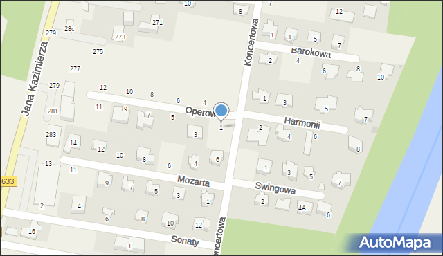 Stanisławów Pierwszy, Operowa, 1, mapa Stanisławów Pierwszy