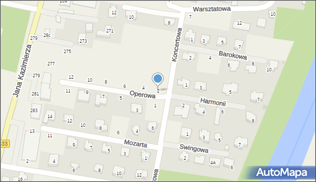 Stanisławów Pierwszy, Operowa, 2, mapa Stanisławów Pierwszy