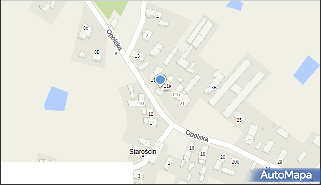 Starościn, Opolska, 17A, mapa Starościn