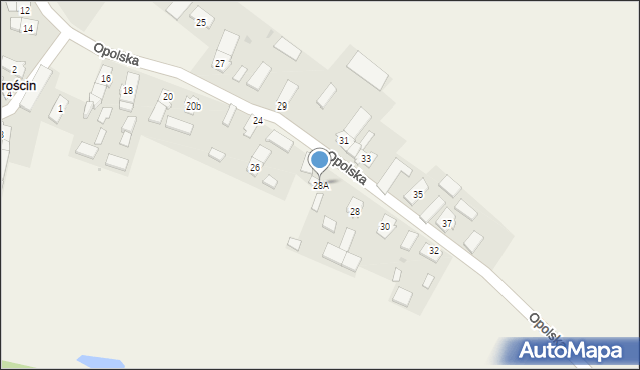 Starościn, Opolska, 28A, mapa Starościn
