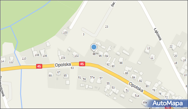 Stradunia, Opolska, 98, mapa Stradunia