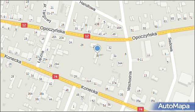 Sulejów, Opoczyńska, 30, mapa Sulejów