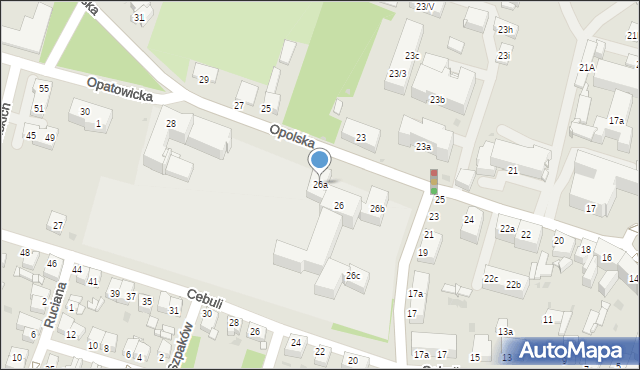 Tarnowskie Góry, Opolska, 26a, mapa Tarnowskie Góry