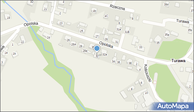 Turawa, Opolska, 32, mapa Turawa