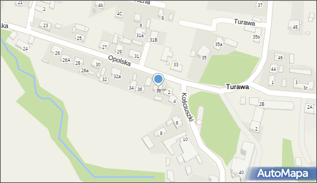 Turawa, Opolska, 38, mapa Turawa