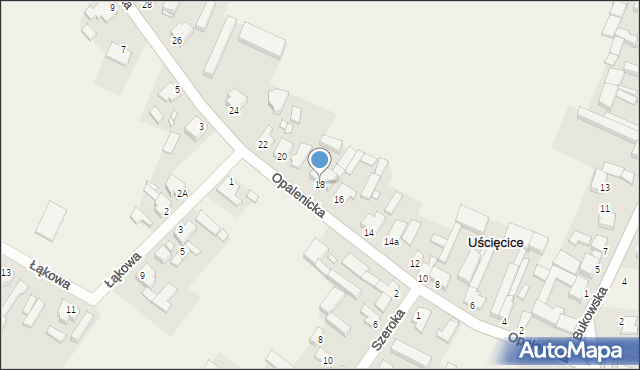 Uścięcice, Opalenicka, 18, mapa Uścięcice