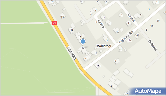 Walidrogi, Opolska, 52, mapa Walidrogi