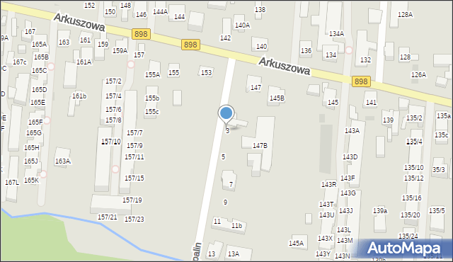 Warszawa, Opalin, 3, mapa Warszawy