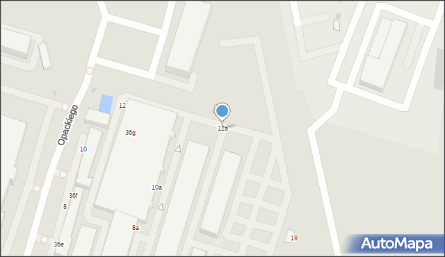 Warszawa, Opackiego Wojciecha, 12a, mapa Warszawy