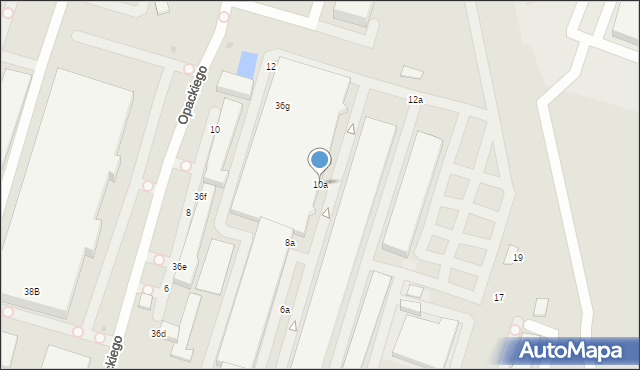 Warszawa, Opackiego Wojciecha, 10a, mapa Warszawy