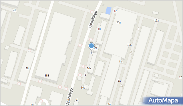 Warszawa, Opackiego Wojciecha, 8, mapa Warszawy