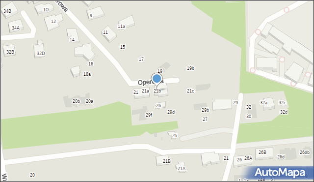 Warszawa, Operowa, 21b, mapa Warszawy