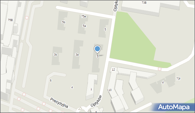 Warszawa, Optyków, 3, mapa Warszawy