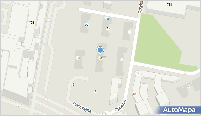 Warszawa, Optyków, 3a, mapa Warszawy
