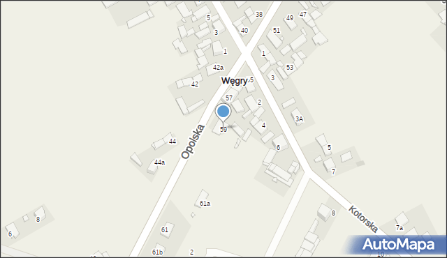 Węgry, Opolska, 59, mapa Węgry