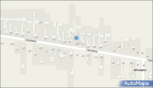 Winowno, Opolska, 114, mapa Winowno