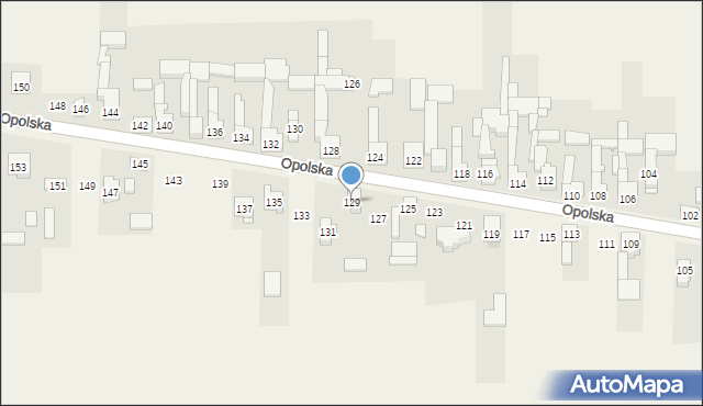 Winowno, Opolska, 129, mapa Winowno