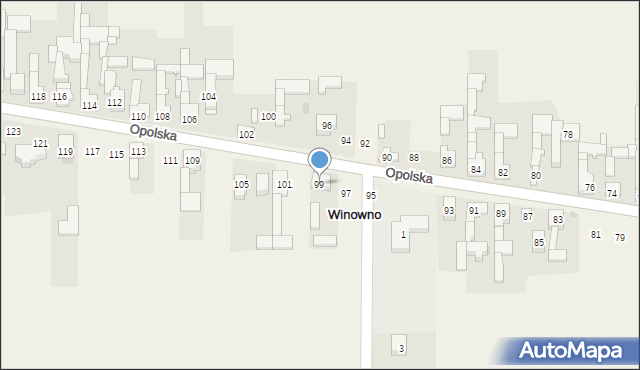 Winowno, Opolska, 99, mapa Winowno