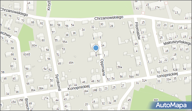 Wrocław, Oppmana-Or-Ota Artura, 4, mapa Wrocławia