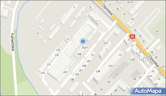 Wrocław, Opolska, 17A, mapa Wrocławia