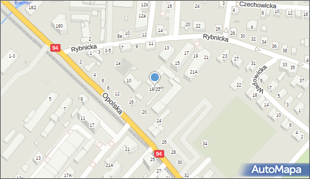 Wrocław, Opolska, 18-22, mapa Wrocławia