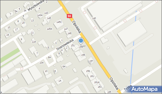 Wrocław, Opolska, 153, mapa Wrocławia