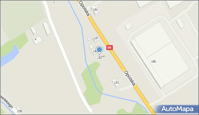 Wrocław, Opolska, 191, mapa Wrocławia