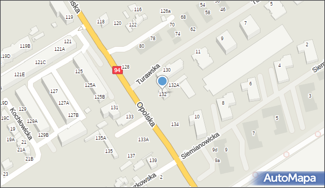 Wrocław, Opolska, 132, mapa Wrocławia