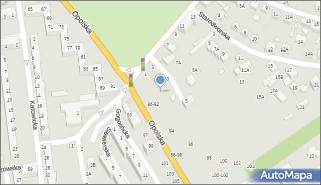 Wrocław, Opolska, 86, mapa Wrocławia