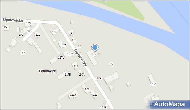 Wrocław, Opatowicka, 120, mapa Wrocławia