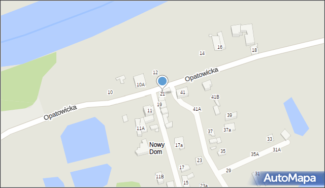 Wrocław, Opatowicka, 21, mapa Wrocławia