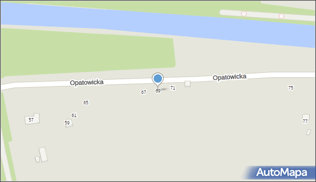 Wrocław, Opatowicka, 69, mapa Wrocławia