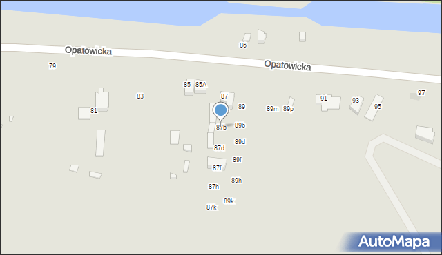 Wrocław, Opatowicka, 87b, mapa Wrocławia