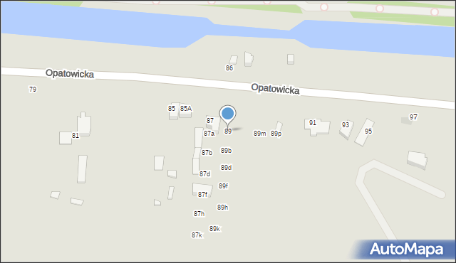 Wrocław, Opatowicka, 89, mapa Wrocławia