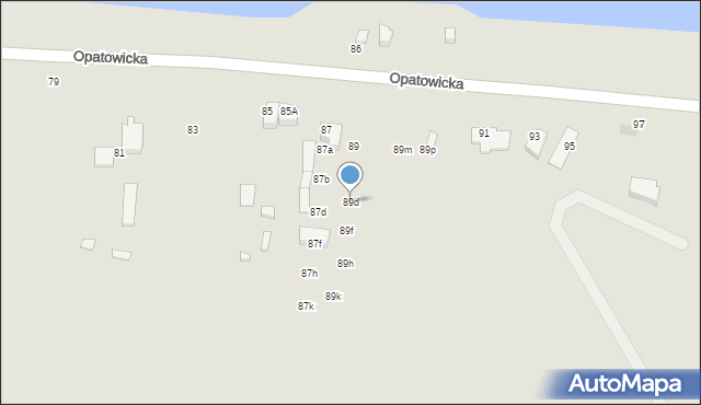 Wrocław, Opatowicka, 89d, mapa Wrocławia
