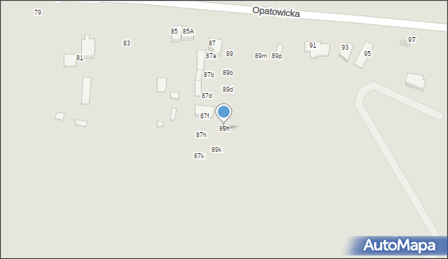 Wrocław, Opatowicka, 89h, mapa Wrocławia