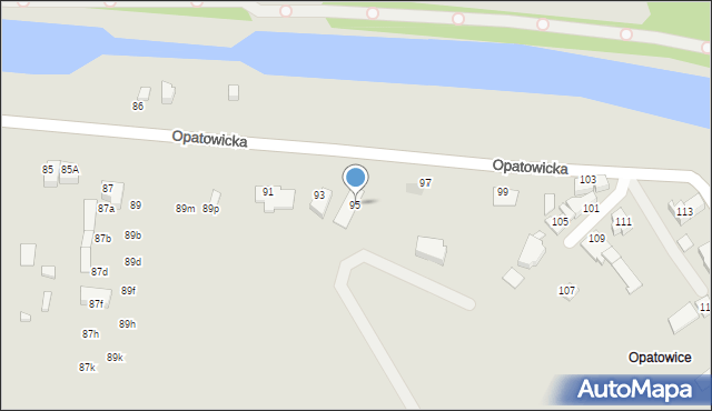 Wrocław, Opatowicka, 95, mapa Wrocławia