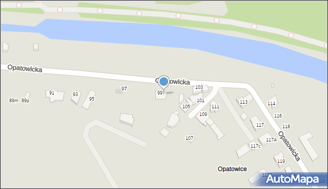 Wrocław, Opatowicka, 99a, mapa Wrocławia