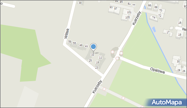 Wrocław, Opalowa, 35, mapa Wrocławia