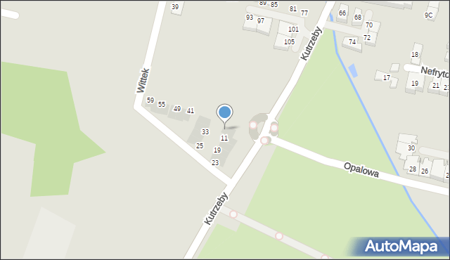 Wrocław, Opalowa, 7, mapa Wrocławia