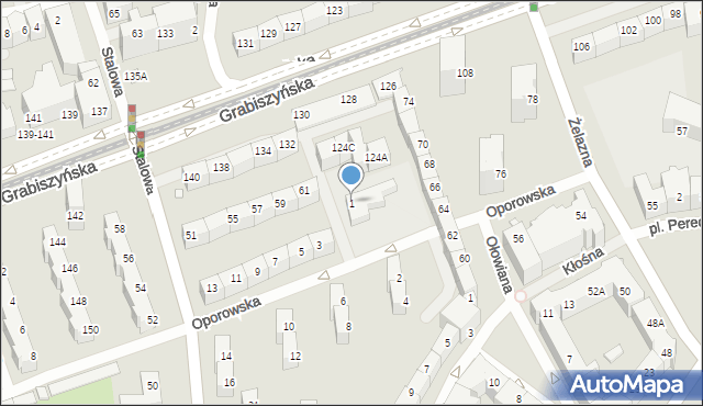 Wrocław, Oporowska, 1, mapa Wrocławia