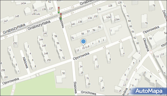 Wrocław, Oporowska, 11, mapa Wrocławia