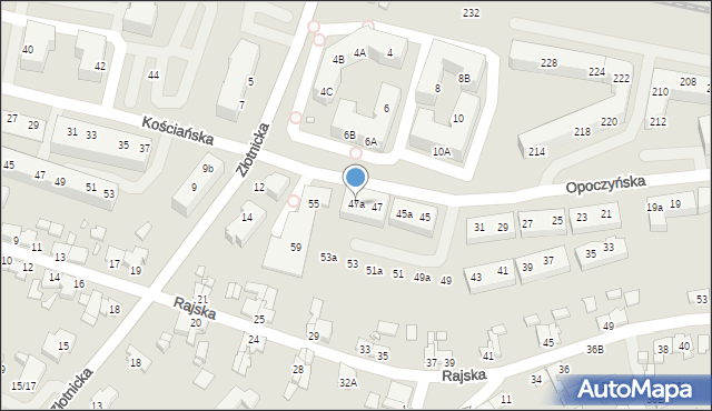 Wrocław, Opoczyńska, 47a, mapa Wrocławia